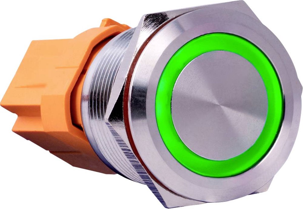 Joy-it BUTTON22C-L-GR BUTTON22C-L-GR Toetsschakelaar 250 V/AC 15 A 1x aan/uit Continu Groen (Ø x h) 25 mm x 34.50 mm IK10, IP67 1 stuk(s)