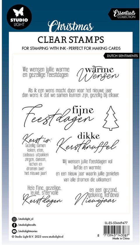 Studio Light Essentials Clear Stempels Dutch Sentiments | bol