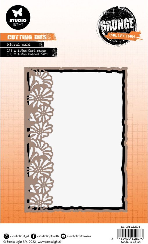 Studio Light Grunge Collection Cutting Dies Floral Card | bol