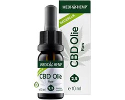Medihemp CBD Olie RAW 2,5% (10ml) - 01-BIO-NL