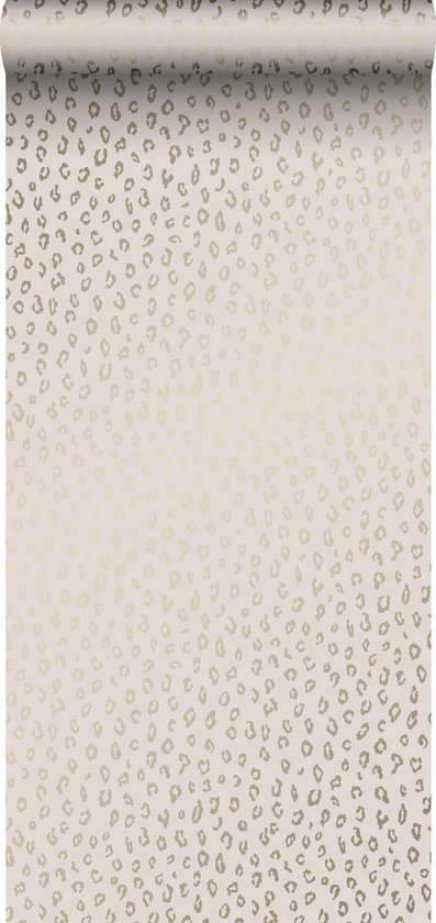 ESTAhome behang panterprint zacht roze en goud - 139273 - 0,53 x 10,05 m