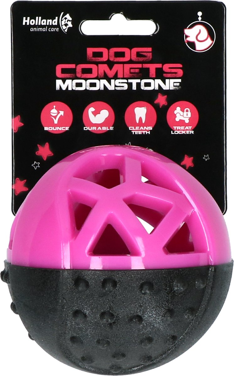 Dog Comets Snackbal Hond - Voerbal - Hondenspeelgoed - Intelligentie speelgoed - Stuiterend - Met pieper - Ø9 cm - Roze