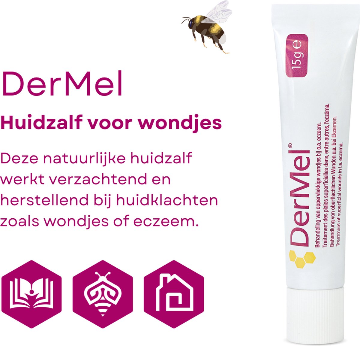 Dermel Honingzalf Wondzalf voor o.a. eczeem, wondjes en droge huid