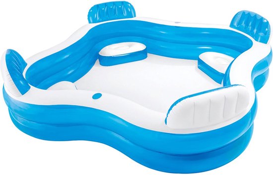 Intex Family Lounge Pool 229 x 229 x 66 cm - Opblaasbaarzwembad