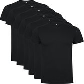 6 Pack Roly Dogo Premium Heren T-Shirt 100% katoen Ronde hals Donker Grijs Maat XL