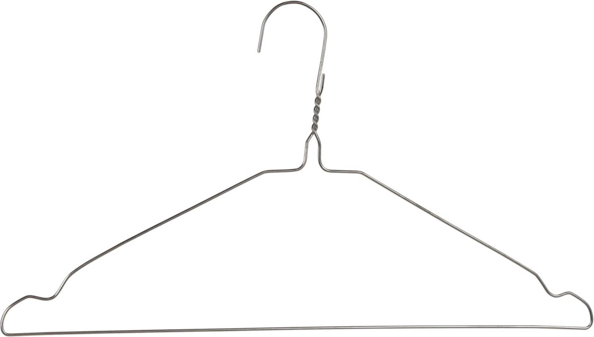 Kleerhangers S-vorm - gegalvaniseerd met inkepingen - ø 2,20 mm - 25 stuks