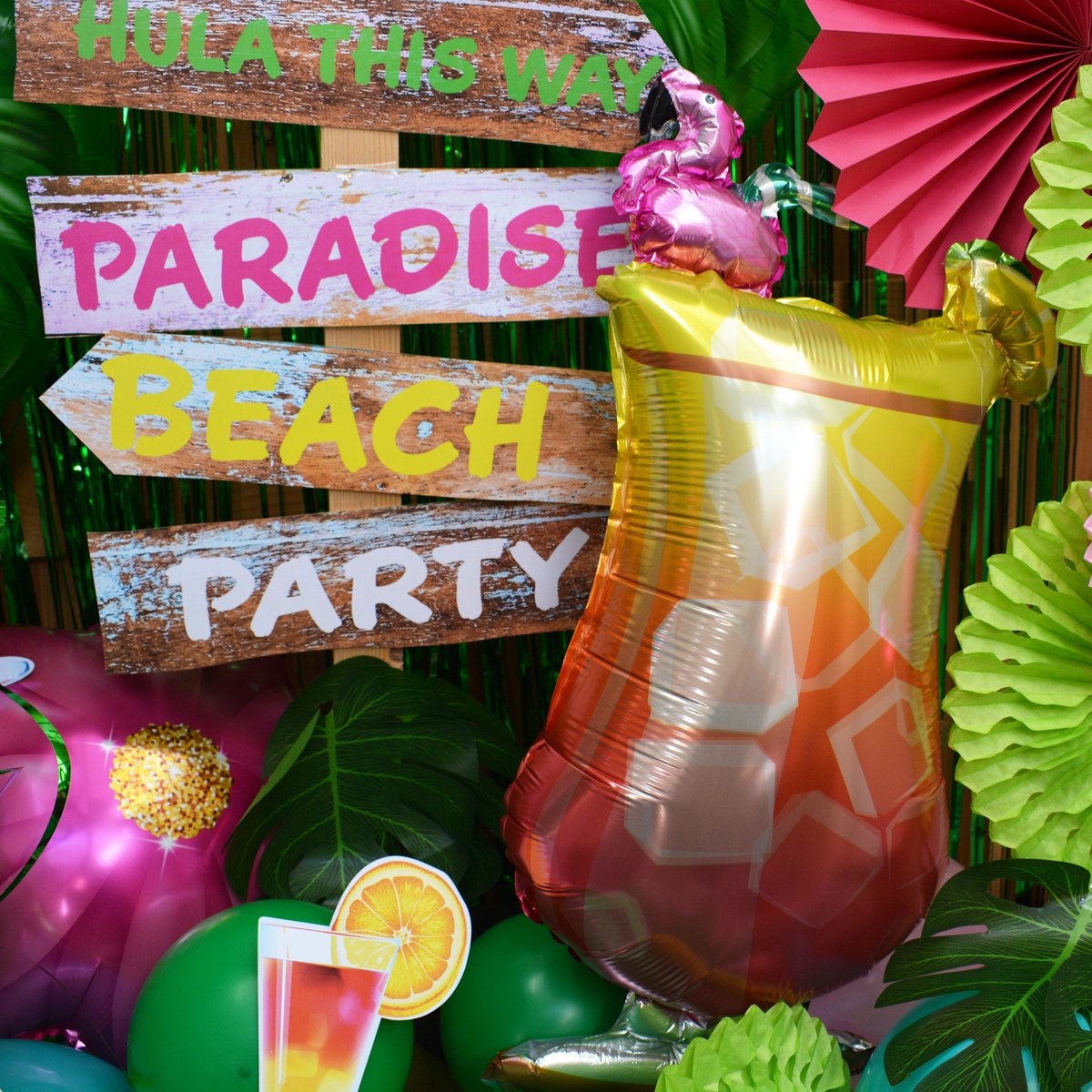 Hawaii krans/slinger - 2x - Tropische/zomerse kleuren mix - Grote bloemen blaadjes hals slingers - warenhuis Hawaii krans/slinger - 2x - Tropische/zomerse kleuren mix - Grote bloemen blaadjes hals slingers - warenhuis