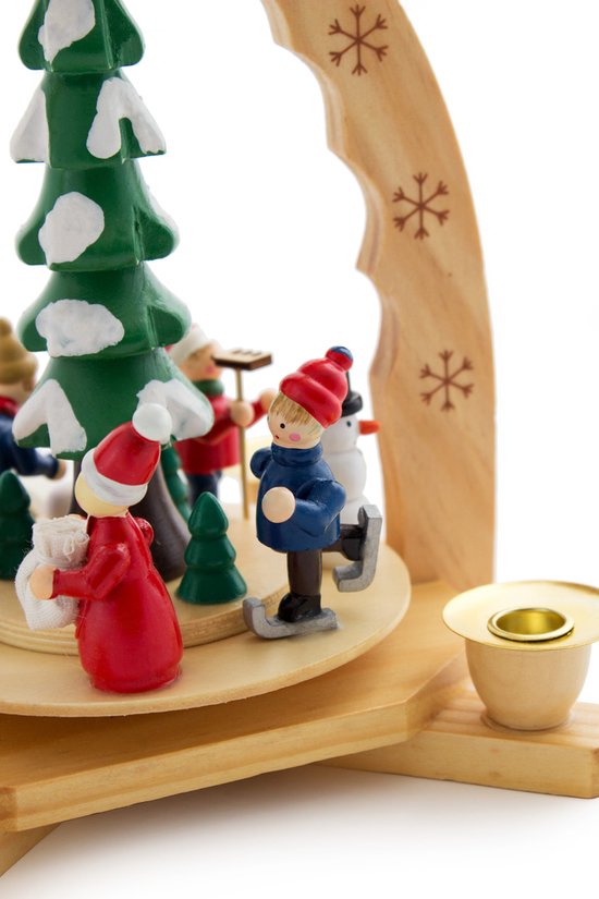 BRUBAKER Kerstpiramide van hout - engel - 30 cm hoog