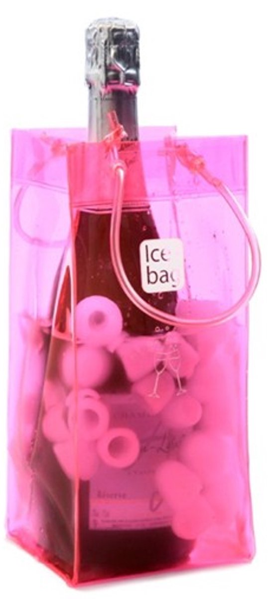 IceBag Wijnkoeler Roze Design Collection - 11x11x25,5cm - Eenvoudig mee te nemen - Champagne koeler