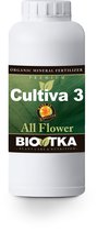BioTka CULTIVA 3 ALL FLOWER 1 Ltr. - Bloeivoeding - bloei - plantvoeding - biologische plantvoeding - bio supplement - hydro plantvoeding - plantvoeding aarde - kokosvoeding - kokos voeding - coco - organische plantenvoeding - organisch