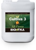 BioTka CULTIVA 3 ALL FLOWER 5 Ltr. - Bloeivoeding - bloei - plantvoeding - biologische plantvoeding - bio supplement - hydro plantvoeding - plantvoeding aarde - kokosvoeding - kokos voeding - coco - organische plantenvoeding - organisch