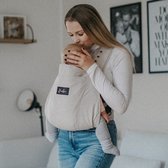 ROOKIE Baby Konnekt draagzak - Design buikdrager en rugdrager - Comfortabel en ergonomisch - Babydrager vanaf Geboorte - Ook voor Peuter - Biologisch katoen (Beige)