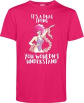 T-shirt It's a Drag Thing | Gay pride shirt kleding | Regenboog kleuren | LGBTQ | Roze | maat S