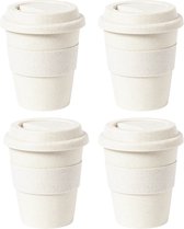 OneTrippel - Gobelets réutilisables - Tasse à café - Tasse à café durable - Coffee to go - Cup To Go - 4 pièces - 350ml - Plastique certifié de qualité alimentaire