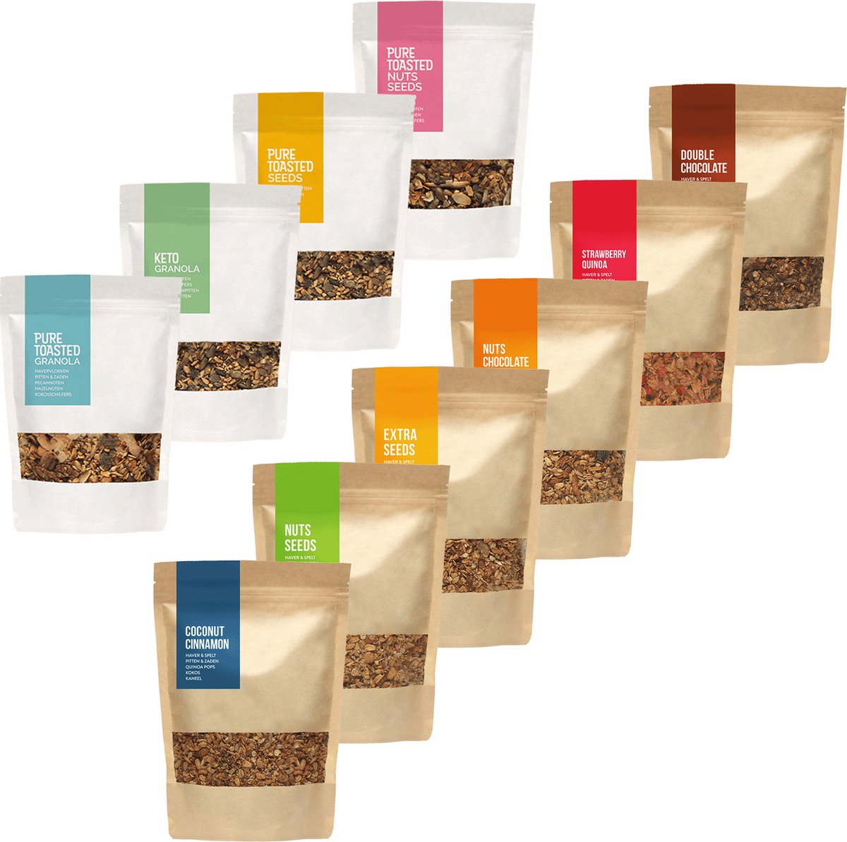 XAVIES' Deluxe pakket 10 x 175g Granola