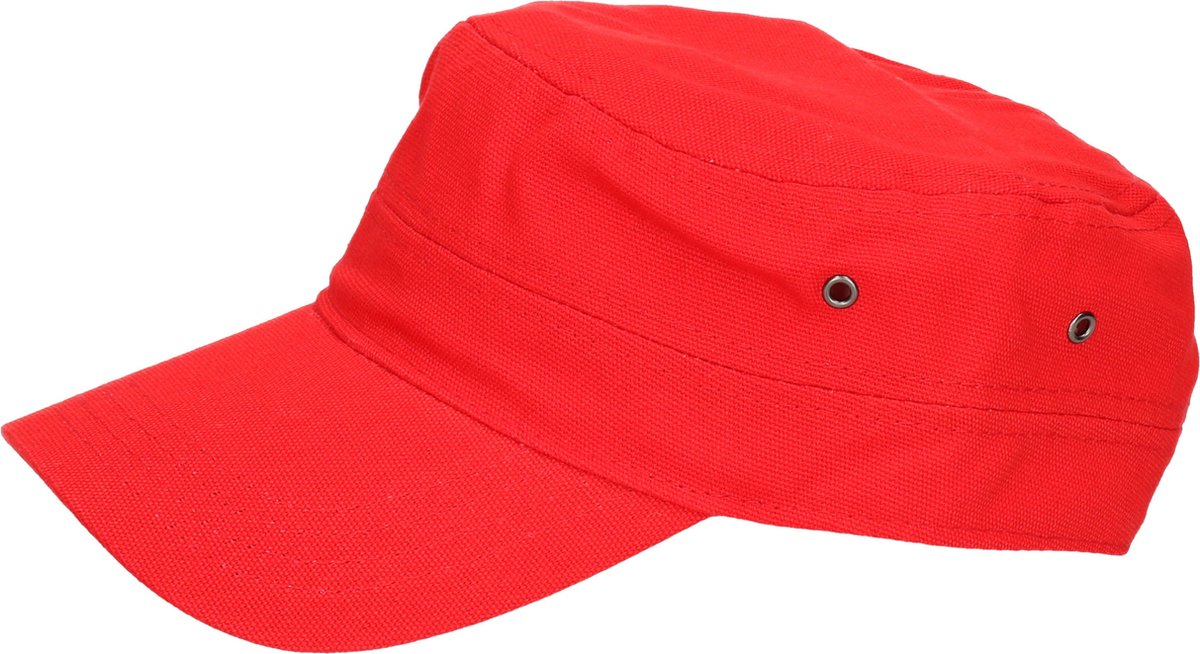 Myrtle Beach Leger/army pet voor volwassenen - rood - Militairy look rebel cap - verstelbaar - Myrtle Beach
