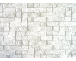 Raved Raamfolie/Plakfolie - Decoratiefolie - Kasseien Print Beige/Grijs - 2 m x 45 cm