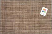 Placemats Hampton - 1x - bruin geweven - PVC - 30 x 45 cm