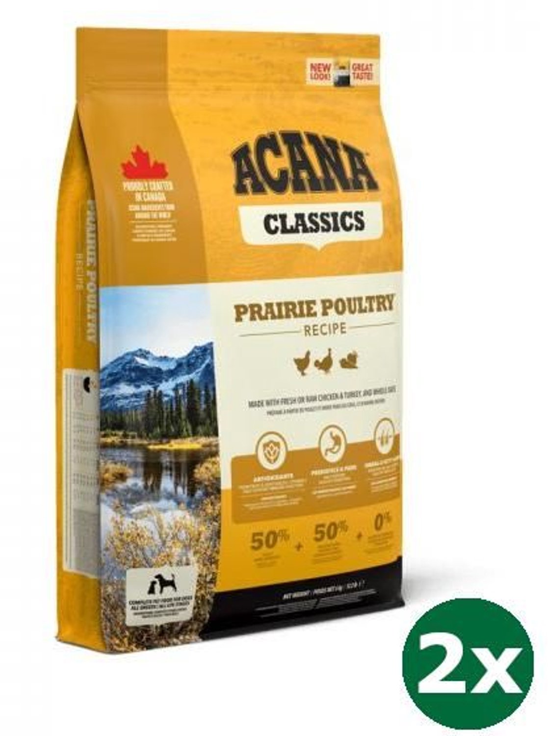 2x14,5 kg Acana classics prairie poultry hondenvoer