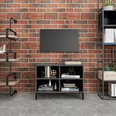 vidaXL-Tv-meubel-met-metalen-poten-69,5x30x50-cm-hoogglans-grijs