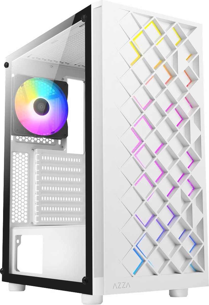 Azza Spectra RGB | Midi Tower Case | Wit