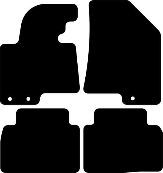 Tapis de voiture Kia Sportage - Année de construction : 2010 - 2016 - Ajustement d'origine - 4 pièces - Premium