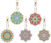 Kuvarix 12 stuks diamond painting, Kerstmis, sleutelhanger