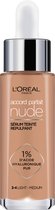 L'Oréal Paris Accord Parfait Nude Sérum Teinté Repulpant Foundation avec d'acide hyaluronique - 3-4 Light Medium - 30ml - Vegan
