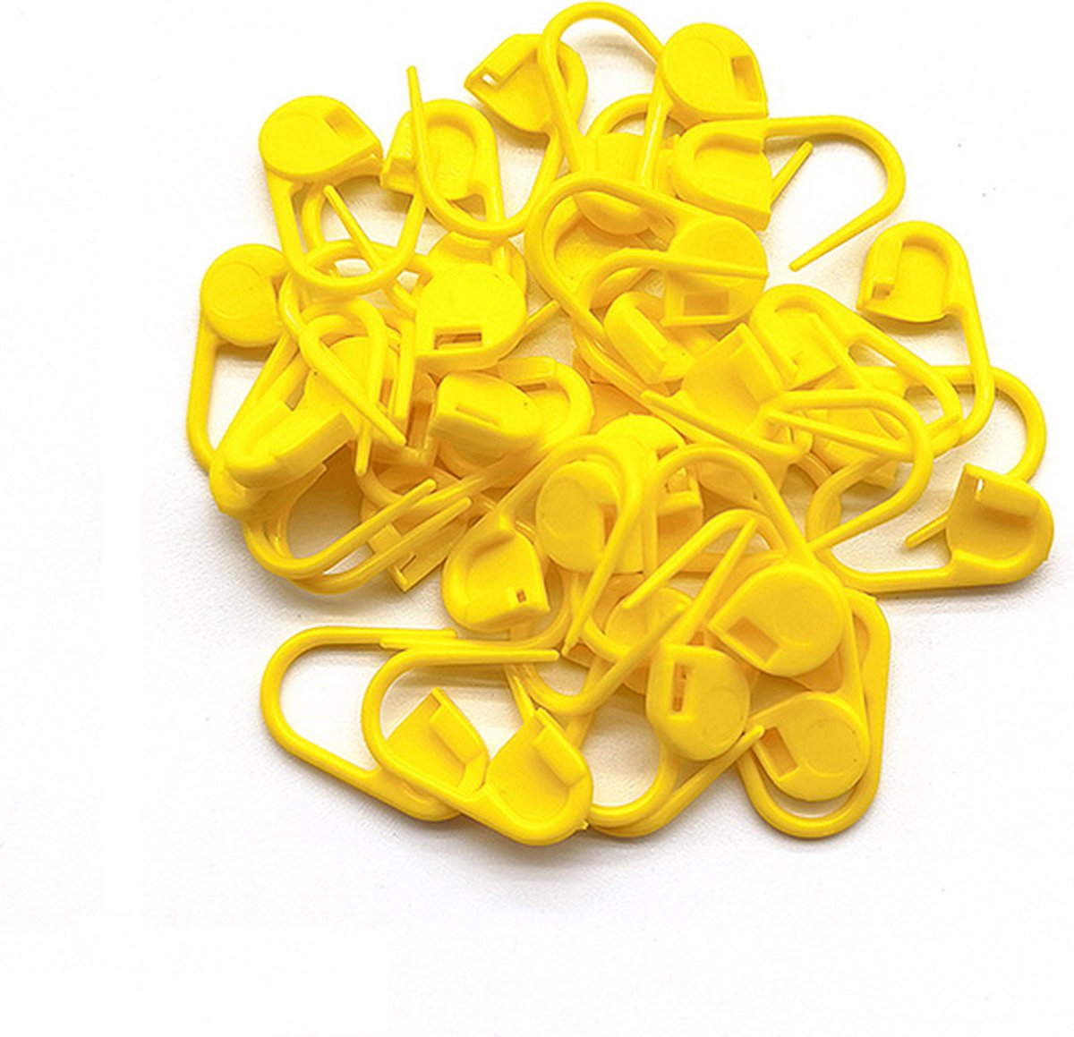 Plastic veiligheidsspelden - 50 stuks - veiligheidsspelden klein - Geel