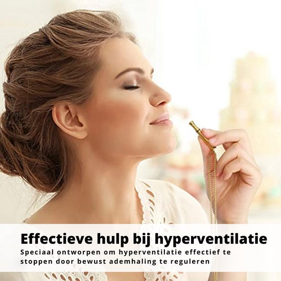 1+1 gratis - Zilver hyperventilatie hulpmiddel - Ademketting - Anti hyperventilatie ketting - ademhaling hulpmiddelen - angst - paniekaanval- stress - stoppen met roken - stoppen met vapen -