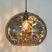 Design hanglamp ovaal met smoke glas “ Palermo