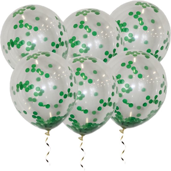 Groene Confetti Ballon Voetbal Versiering Verjaardag Kinderfeestje Helium Ballonnen...