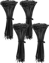 Polyamide kabelbinders, tie rips, zwarte kabelbinders, 200x2,5 mm / 400 stuks
