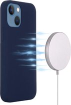 Hoesje Geschikt voor Apple iPhone 15 - Compatibel met MagSafe - Back Cover met Magneet - Siliconen - Dun - Blauw