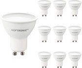 HOFTRONIC - Voordeelverpakking 10X GU10 LED Spots - 4,5 Watt 400lm - Vervangt 35 Watt - 6500K Daglicht wit - LED Reflector - GU10 LED lamp