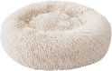 Donut Hondenmand - Kattenmand - Maat S - 50cm (ligvlak van 35cm) - Beige - Fluffy en Wasbaar