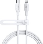 Anker 541 - Câble USB-C vers Lightning (Phantom White, 180 cm) - Certifié MFi - Câble de Charge Rapide Organique pour iPhone 14 14pro 14pro Max 13 13 Pro 12 11 X XS XR 8 Plus (Chargeur Non Inclus)