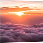 Acrylglas - Zonsondergang - Wolken - Lucht - 80x80 cm Foto op Acrylglas (Wanddecoratie op Acrylaat)
