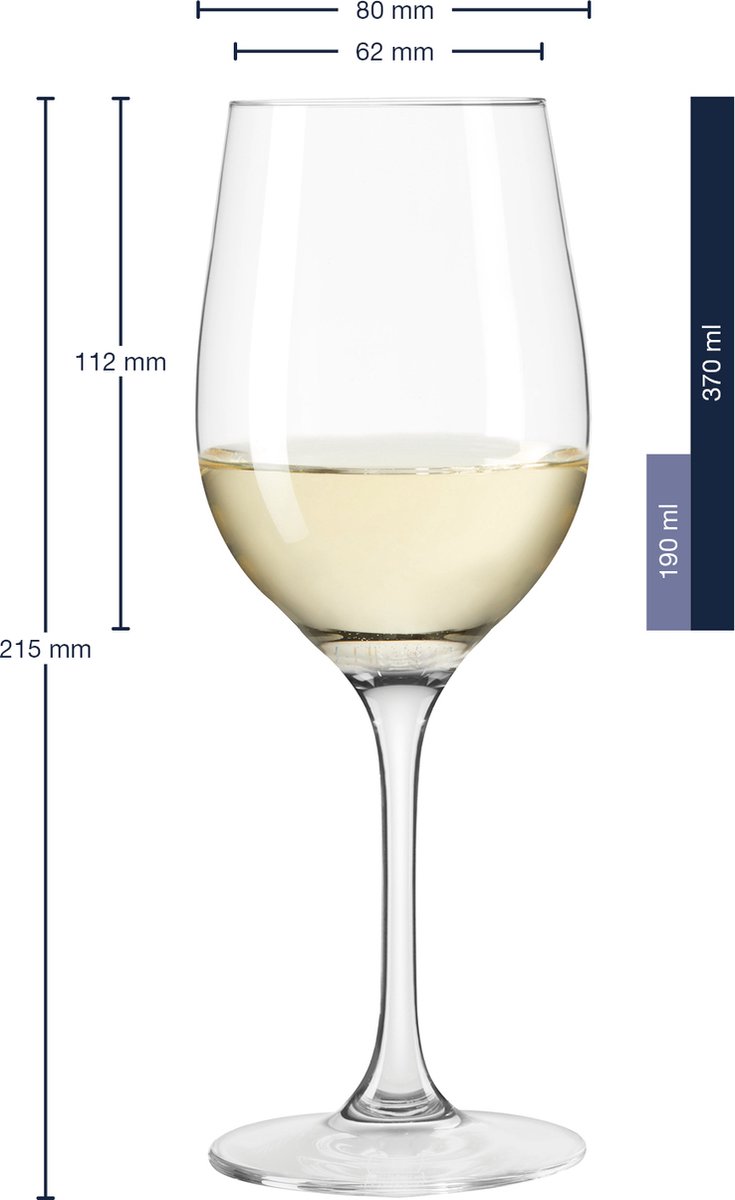 Leonardo Ciao+ Witte Wijnglas - 0.37 l - XL - 6 stuks | bol.com