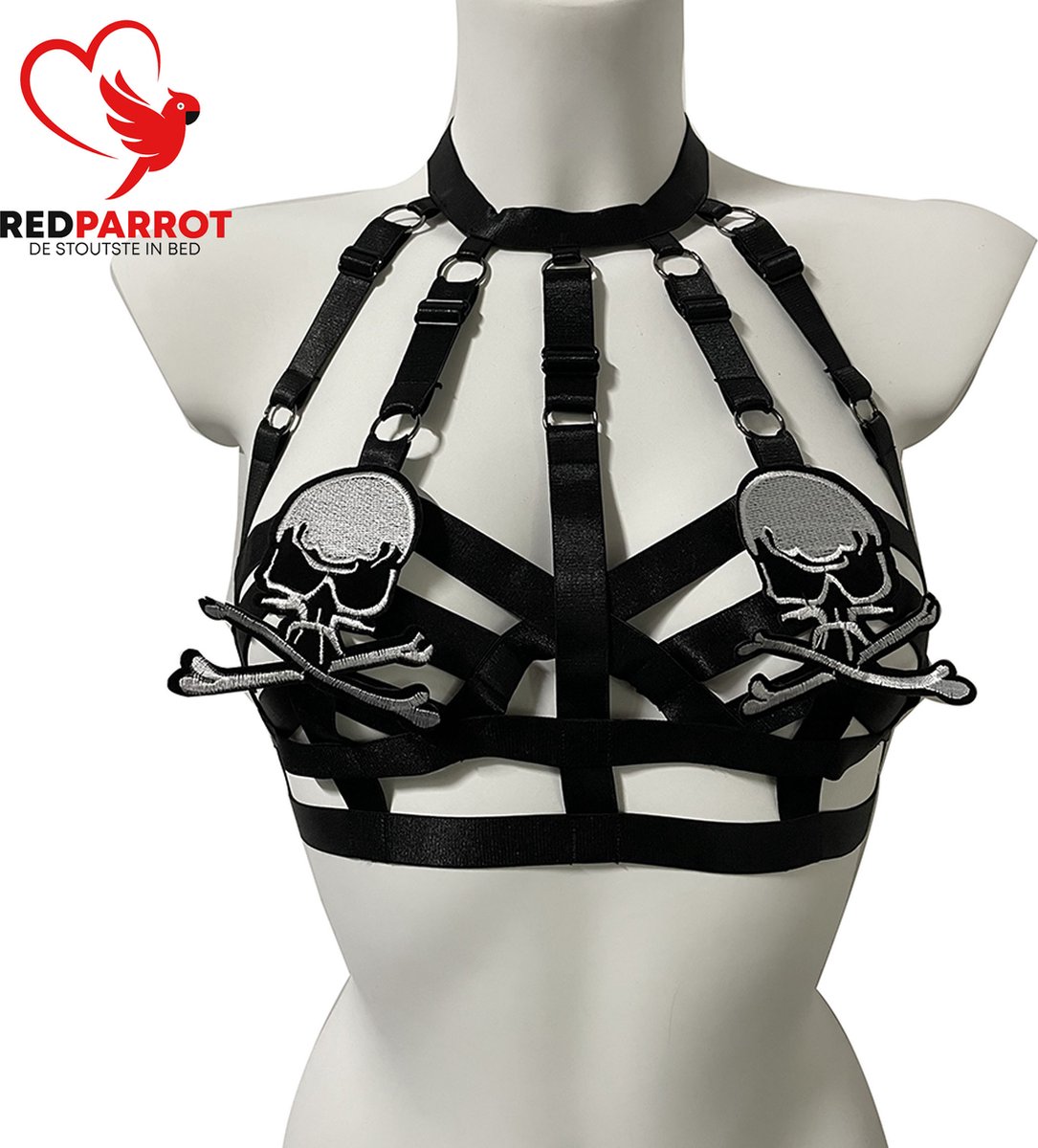 Goedkoopste Doodshoofd Beha Harnas | Rollenspel | BDSM | One size | Halloween | Sexy lingerie | Goede kwaliteit