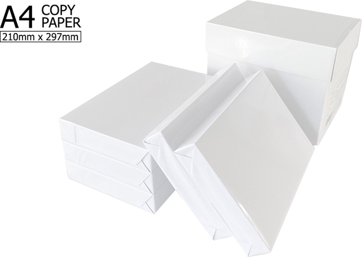 Kopieer- printpapier - A4-75 gr-500 vel - per doos (5 pakken) - 'merkloos''