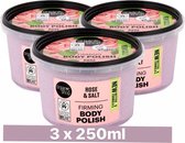 3x Organic Shop Body Polish Pearl Rose 250 ml