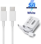 CableTech - USB C Kabel -USB C naar USB C - Snellader - 1,5M - Wit