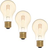 Proventa LED Filament lamp E27 - ⌀ 60 mm - Dimbaar - Warm wit -  3 x retro led lampen