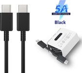 CableTech - USB C Kabel -USB C naar USB C - Snellader - 1,5M - Zwart