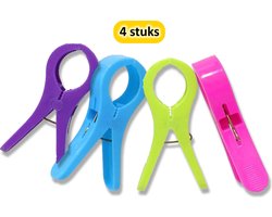 Handdoek knijpers & Strandlaken knijpers XXL 13 cm (4 stuks) - Anti-wind Badlakenknijpers - Optimale Grip voor Badlakens en Strandlakens