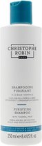 Christophe Robin Purifying Shampoo with Thermal Mud 250ml - Normale shampoo vrouwen - Voor Alle haartypes