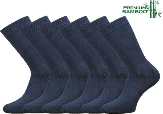 6 paires de chaussettes éponge - Bamboe - Chaussettes de marche - Sans couture - Anthracite - Taille 38-41