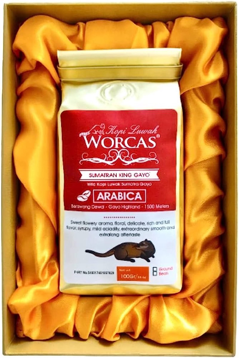 Goedkoopste Worcas Kopi Luwak Arabica 100gr gemalen