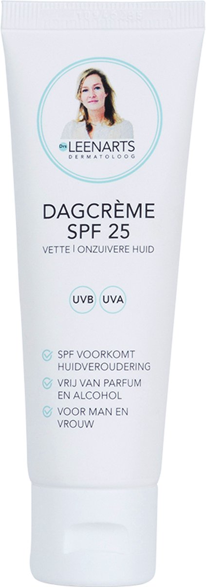 Drs Leenarts Dagcrème SPF25 - Gezichtsverzorging - SPF gezicht - Gevoelige huid - Onzuivere en vette huid - 50ml